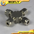 straight elbow tee cross union hydraulic hose ferrule fittings connector